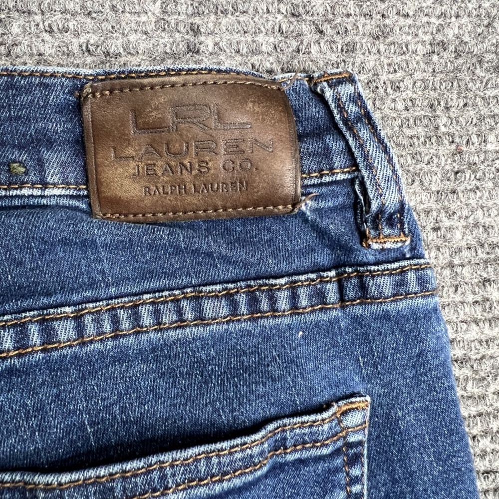 Lauren Ralph Lauren Women 14 Dark Wash Bootcut Jeans Blue Stretch Denim Mid Rise - Picture 5 of 8